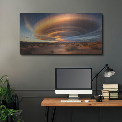 Art mural en métal «Lenticulaire en nuage» par Winston Porter