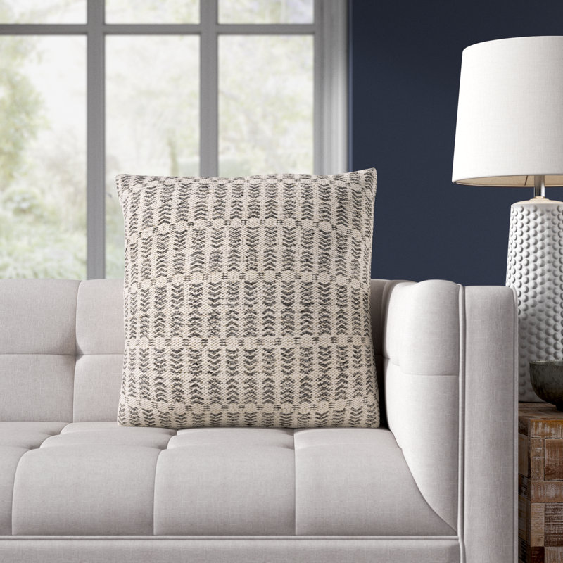 Hemlen Wool Blend Throw Square Pillow, Polyester/Polyfill
