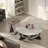 Modern microcrystalline stone round coffee table