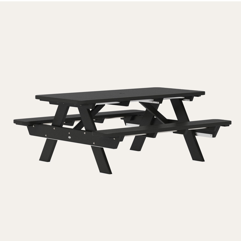 Table de pique-nique 72 po POLYWOOD Park, Noir