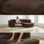 Jumbo Cord Upholstered Corner Sofa Small Back Cushion with Foot Stool -115617609-124794849