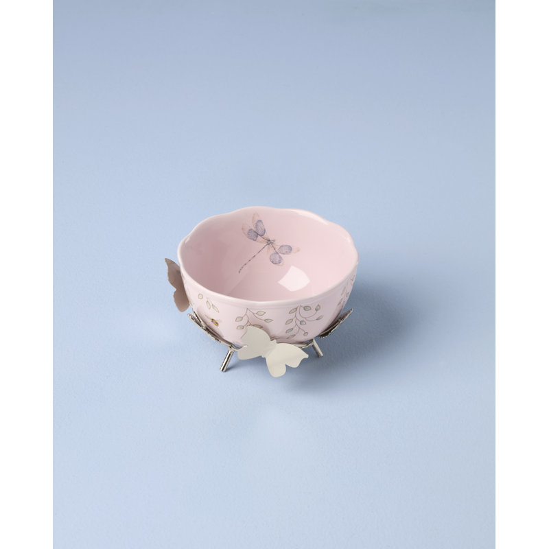 Butterfly Meadow Bowl with Stand