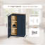 Armoire murale 24 po en bois massif bleu marine avec 2 tablettes réglables prêtes à assembler pour la cuisine, la salle de bain, la buanderie et le garage (l 24 po x P 12 po x H 36 po)-129601759-129601763