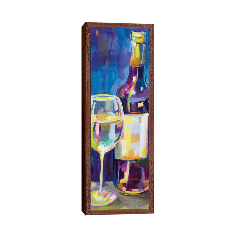 Floral Party II by Jeanette Vertentes - Panoramic Painting on Canvas, 121.92cm H x 40.64cm W x 3.81cm D