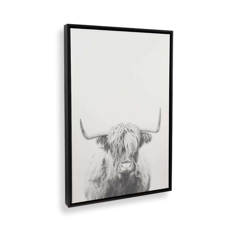 Impression sur toile Highland Spirit, Cadre flottant noir satiné, H 18,75 po x l 12,75 po x P 1,75 po