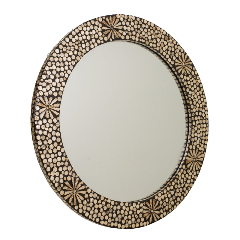 Lisbel Wood Flat Wall Mirror