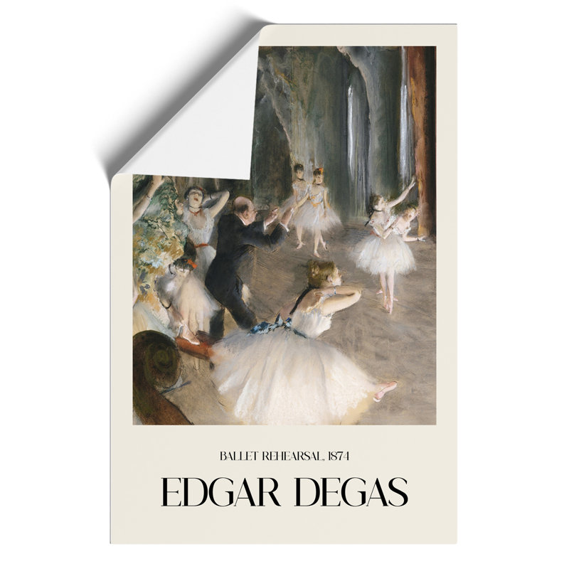 The Rehearsal Onstage Print by Edgar Degas - Frameless Print, 42cm H x 30cm W x 0.1cm D