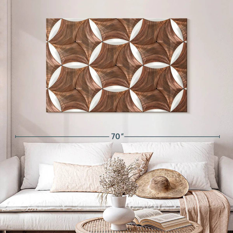 Geometric Hexagonal Tiles, 32" H x 48" W