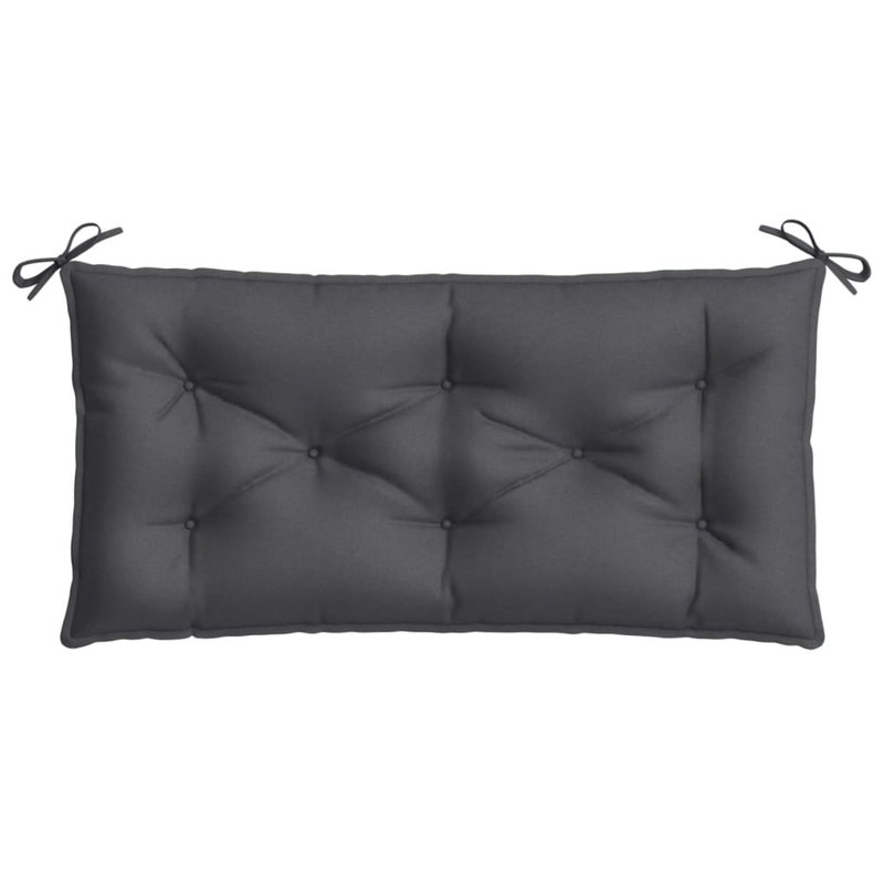 Ebern Designs Garden Bench Cushion 2.8" Fabric, 39.4" W x 19.7" D, Melange Anthracite