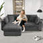 Canapé modulaire surdimensionné avec causeuse, canapé en chenille de 92,12 po-1570926642