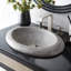 Cuyama Slate Stone Handmade Oval Drop-In Bathroom Sink-113450287
