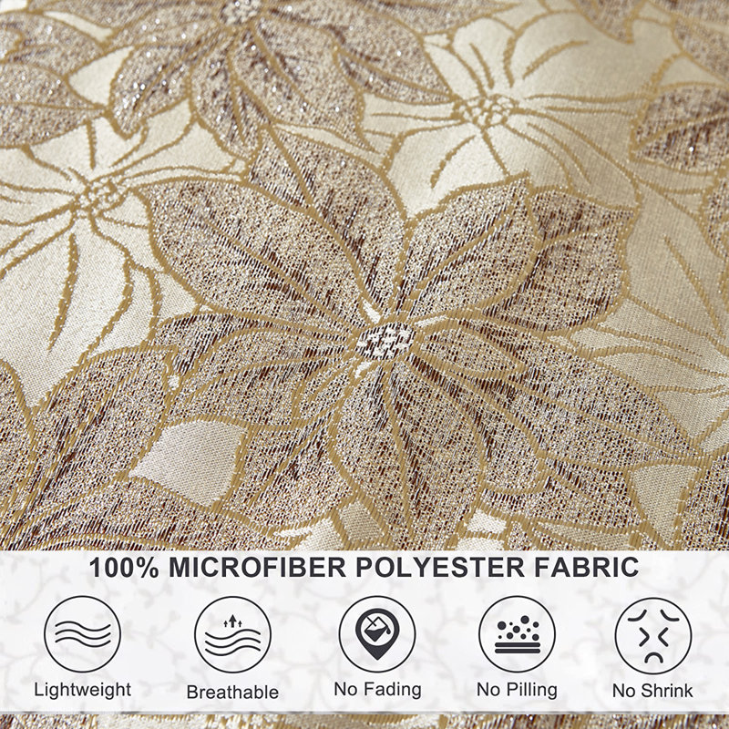 Floral Bedspread, W240 x L250cm, Gold