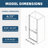 3/8"Adjustment,Universal Shower Door, Open Outside, With 1/4" Tempered Glass 24*72-123404529