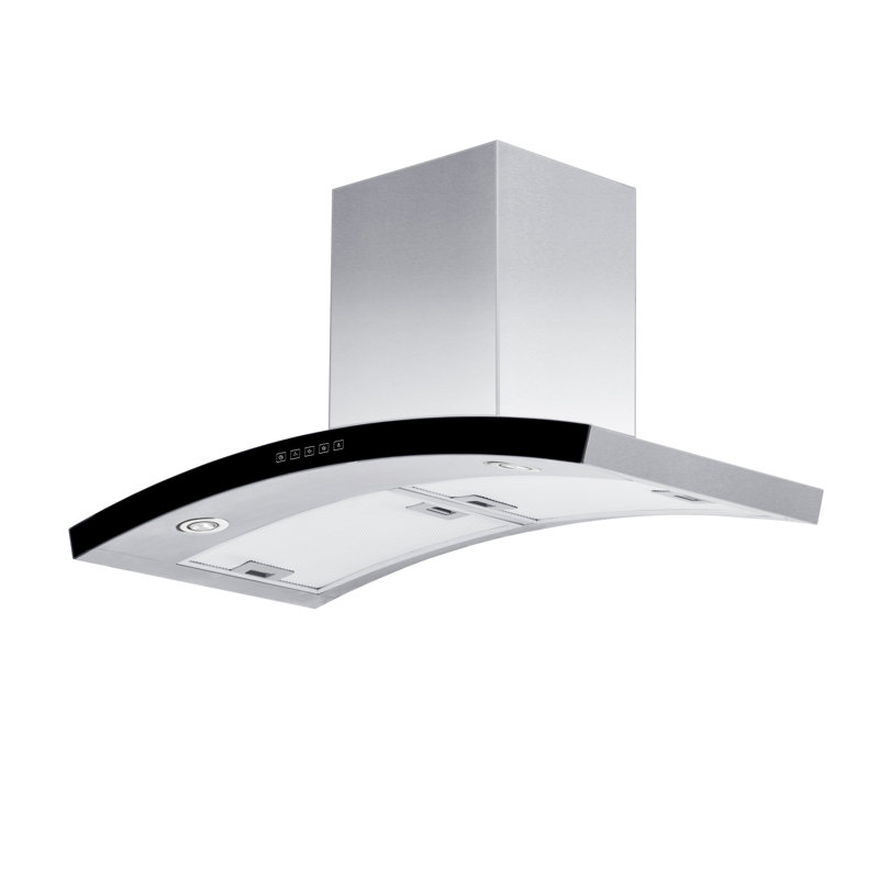 36" KN 400 CFM Convertible Wall Mount Range Hood in Brushed Stainless Steel