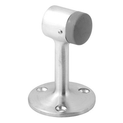 Butoir de porte Prime-Line avec 2 1/4 po de diamètre, chrome brossé / laiton plaqué (paquet de 1)
