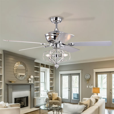 Johntavious 25.98'' Ceiling Fan with Light Kit