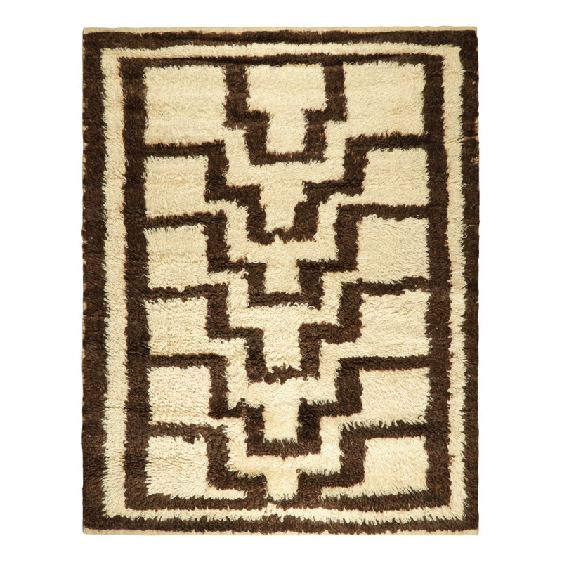 One-of-a-Kind 4'2”x5' Hand Knotted Area Rug