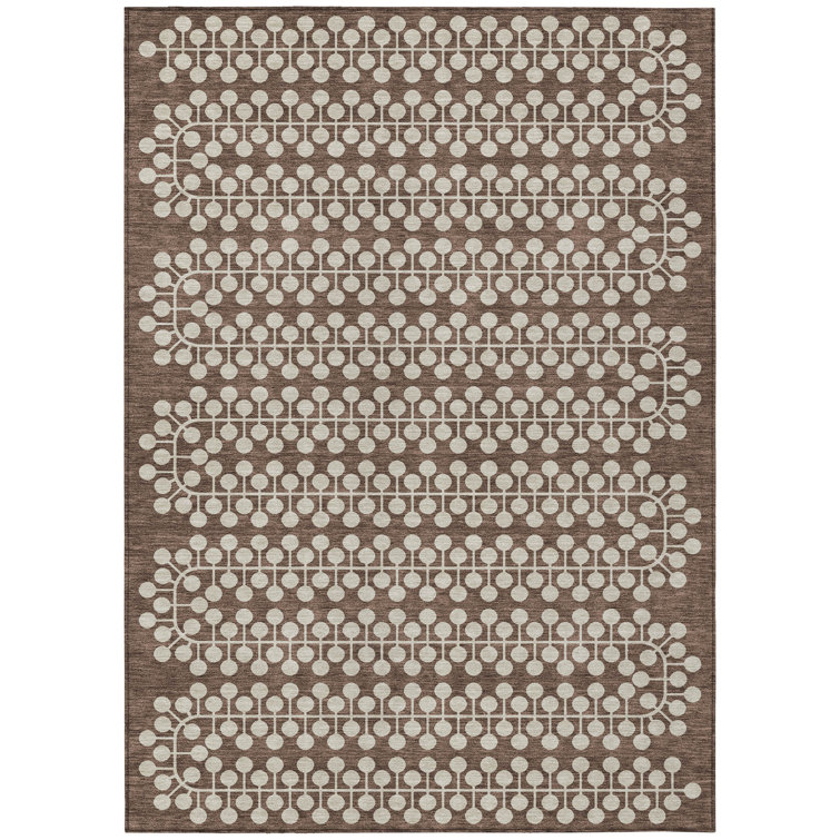 Machine Washable Indoor/Outdoor Boruta ACN2247 Geometric Rug