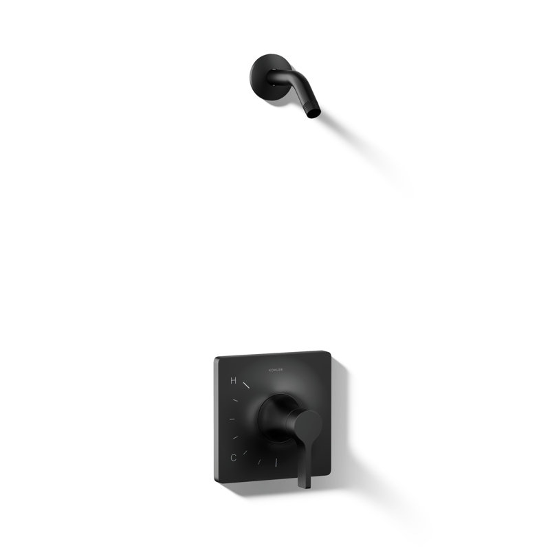 Venza Rite-Temp Shower Trim Kit, Without Showerhead, Matte Black