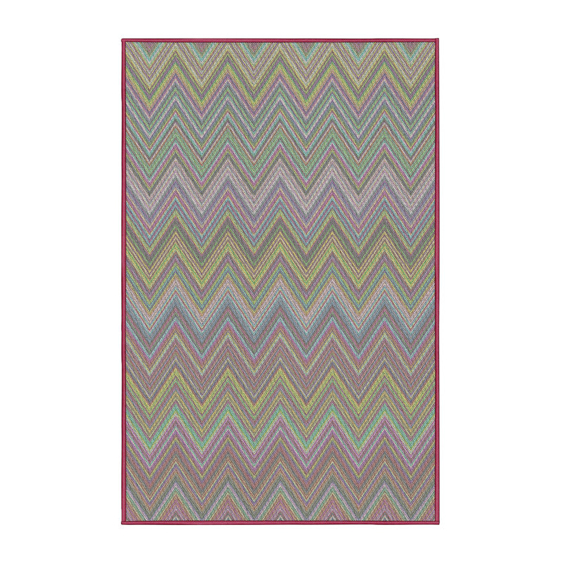 Tapis abstrait rose / rouge / brun, Rectangle de 5 pi x 8 pi