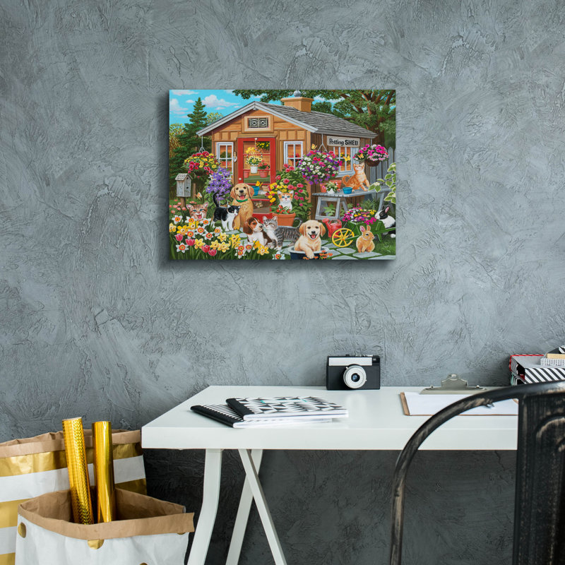 «Backyard Potting Shed» par William Vanderdasson, H 12 po x l 16 po x P 0,75 po