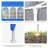 Outsunny 9.6' X 19' Large Party Tent, Outdoor Event Shelter, Gazebo Canopy With 4 Removable Window Sidewalls For Weddings, Picnics, Blue