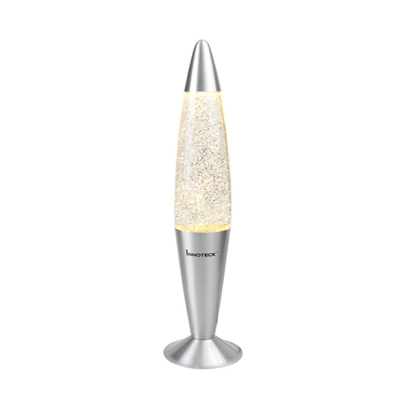 Borden Metal Lamp, Silver Glitter/Clear