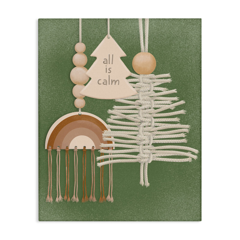All All Calm Boho Ornaments Canvas, design par Jilly Jack Designs, H 40 po x l 30 po