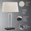 Ensemble de lampes de table noires 28,5 "avec USB Lasater