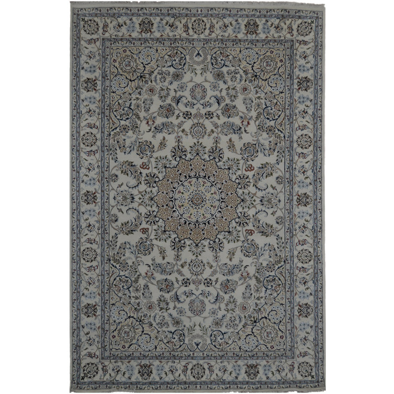 Tapis en laine et soie noué à la main Belk's (6 pi 7 po x 10 pi)