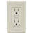 Leviton SmartlockPro 15 Amp 125 Volt Duplex Light Almond AFCI/GFCI Dual Function Outlet 5-15R 1 Pack-37190757