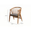 Chaise en bois scandinave Chrisina Modern, en bois de chêne et de gris, avec 22 coussins en mousse, 22,8 po x 32,3 po x 22,0 po | Fabrication 100% bois, conception ergonomique, élégante et confortable pour la maison ou le bureau