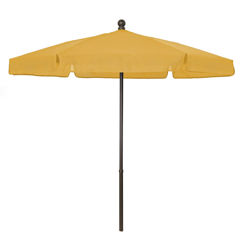 Parasol de jardin, Manual Lift, Jaune, Brun