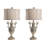 33" Resin Table Lamp With Cream Shade