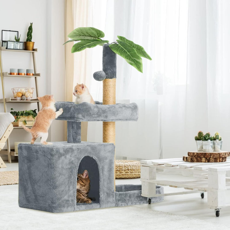Braidyn-Drew 59'' H Cat Tree, Grey