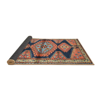 Tapis oriental bleu / orange