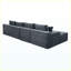 Canapé modulaire rembourré avec coussins Corduroy-1893284364