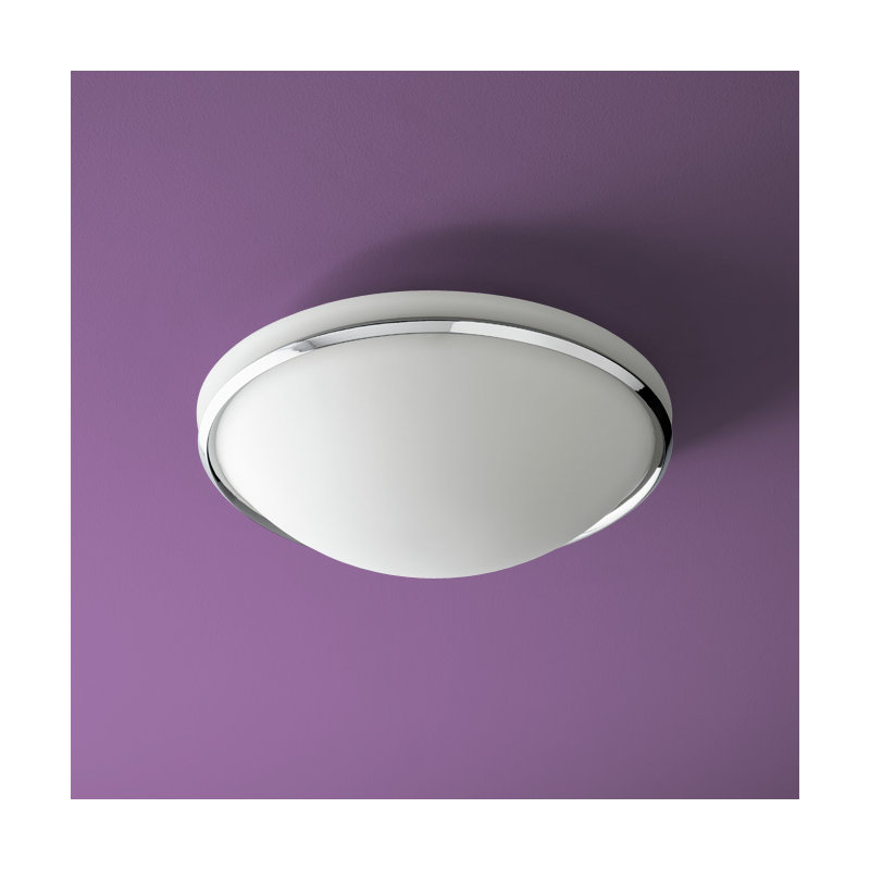Plafonnier encastré 2 lumières Saturna, Chrome poli