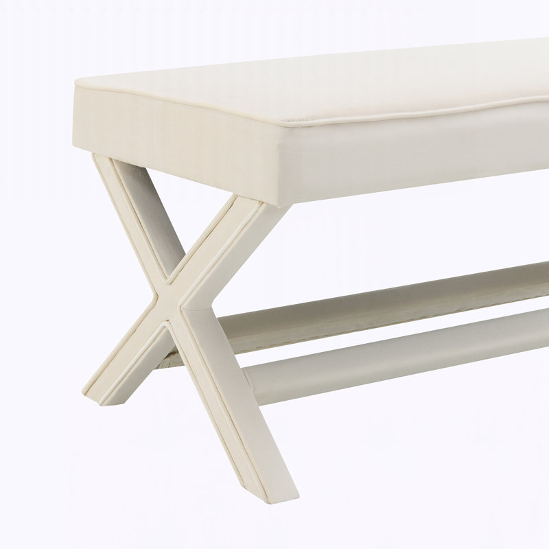 Tabouret avec pieds en X élégants, Beige