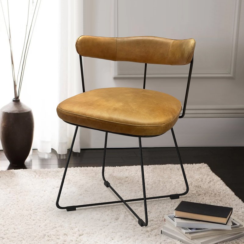 Chaise d'appoint en cuir véritable Griffin