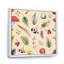Forêt sauvage, herbes et champignon sur beige - Peinture sur toile-67406185-67406186