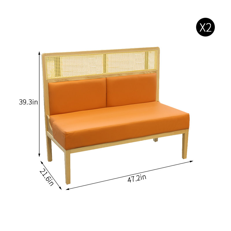 Banc rembourré en similicuir élégant