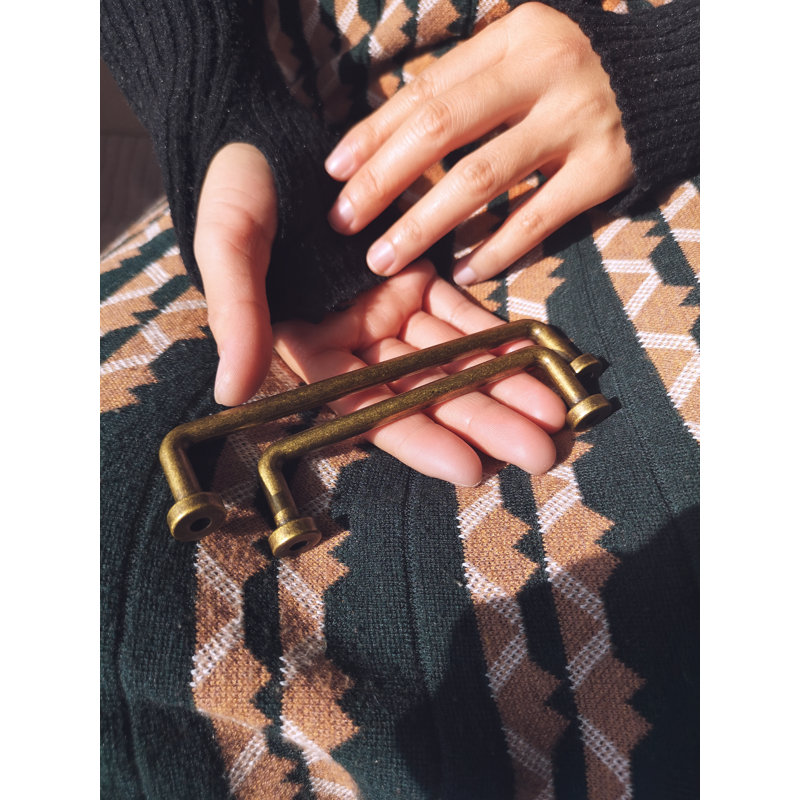 5" Center to Center Distressed Bar Pull Multipack, Antique Brass