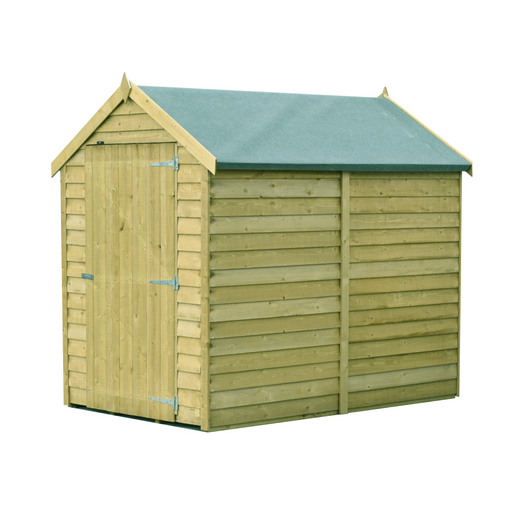 4 ft. W x 6 ft. D Overlap Apex Wooden Shed