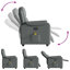  Massage Recliner Chair Dark Grey