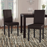 Stylish And Comfortable Leatherette Padded Parson Chair Set For Modern Living Spaces