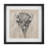 Sketch of Animal IX (Bison) Hand Embelished Framed Art Print Matted under Glass