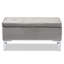 Repose-pieds de rangement rectangulaire touffeté 35,8" velours Freund-1341914212