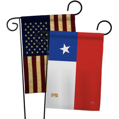 Ensemble de drapeaux décoratifs en polyester 2 faces 19 x 13 po 2 pièces chile impressions