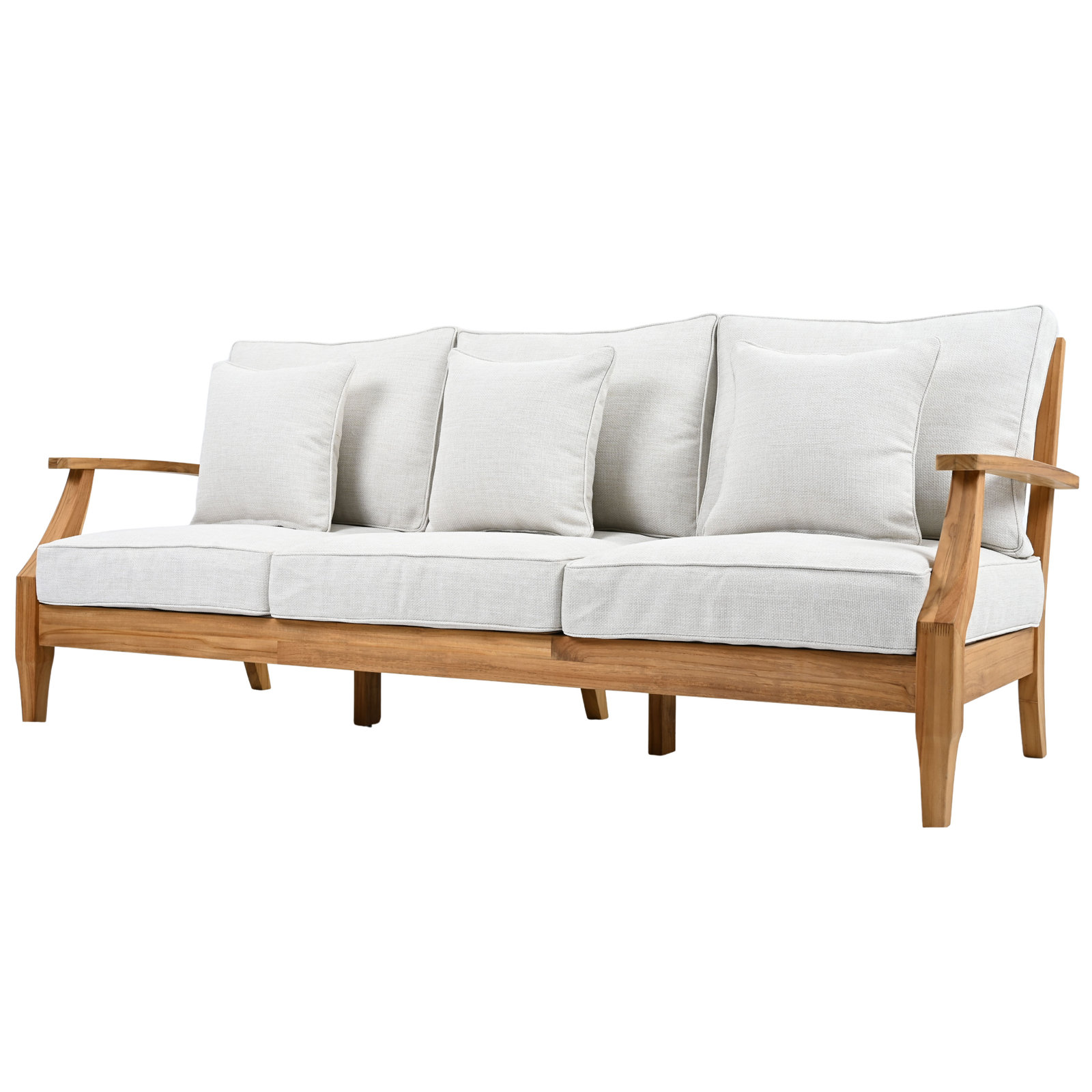 Clairmont 7-Person Teak Patio Seating Group, White